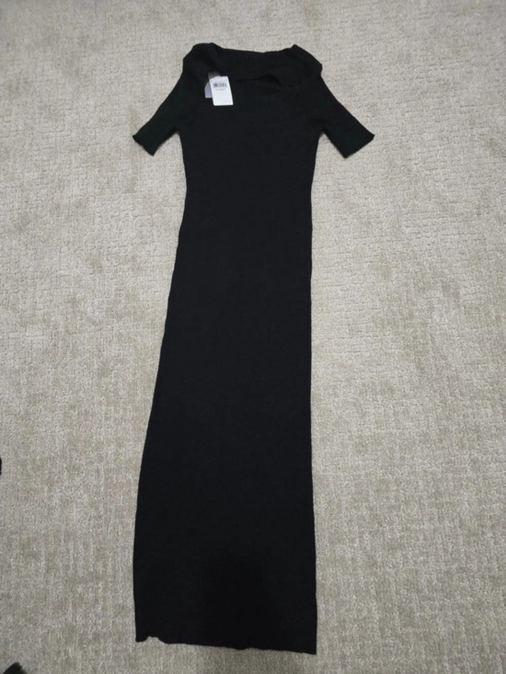 New Mango Ribbed Reversible Midi-Dress - Picture 3 of 4